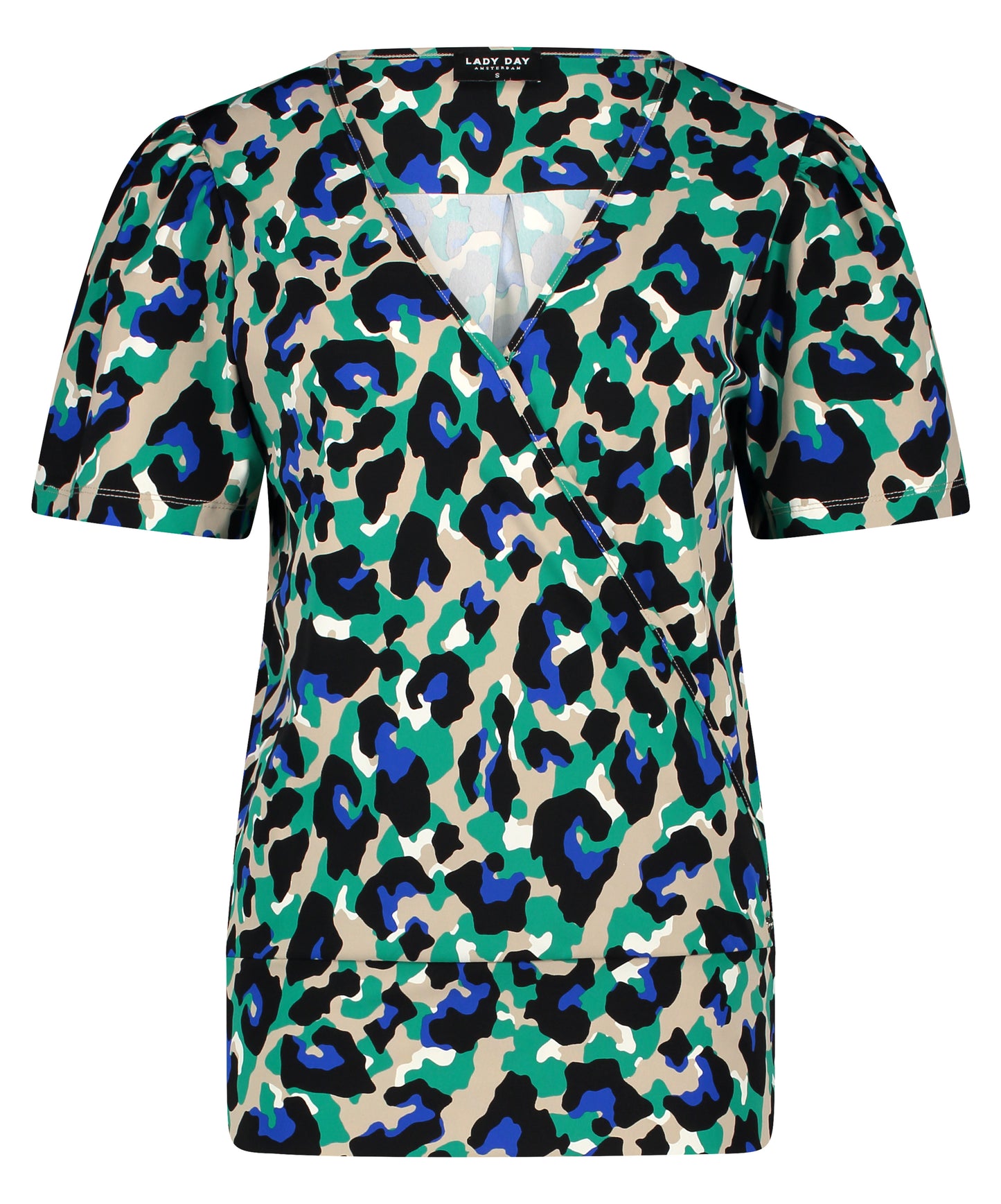 Lady Day Shirt Amber Leopard Print Paradise Green